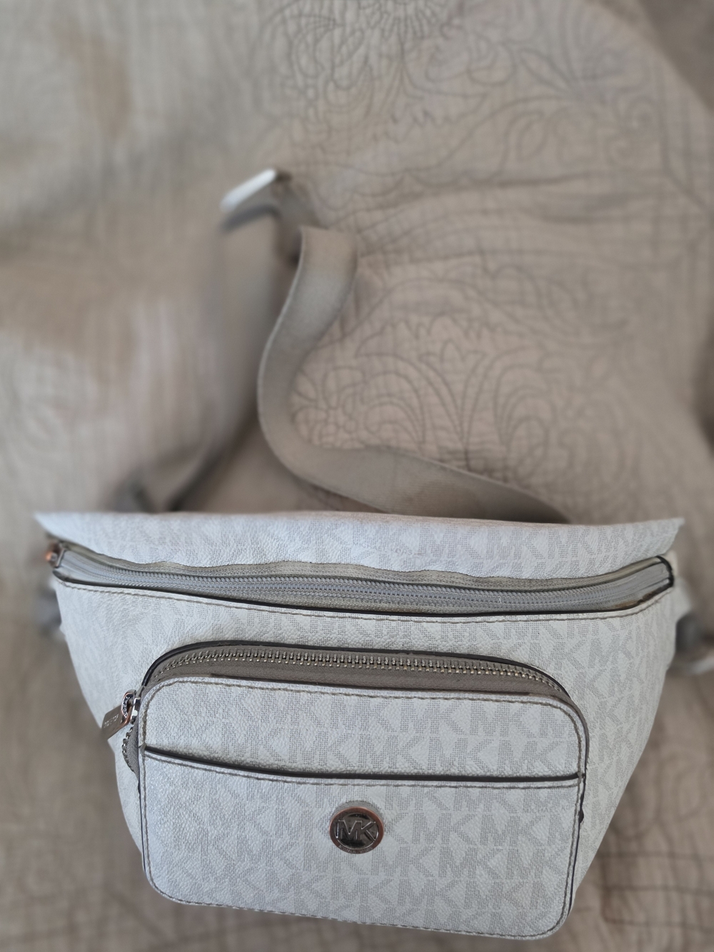 Michael Kors Beige Logo Crossbody Belt Bag